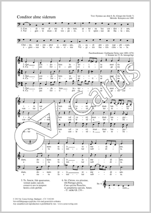 Guillaume Dufay Conditor Alme Siderum Sheet Music Buy Choral Sheet Music