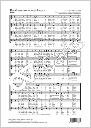 Der Morgenstern ist aufgedrungen Score, separate edition from a choral collection