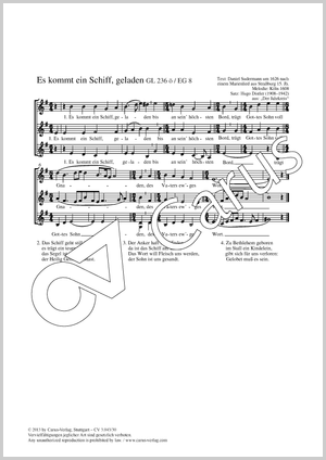 Es kommt ein Schiff, geladen aus: Der Jahreskreis Partitur, Einzelausgabe aus Chorbuch