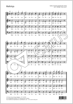 Andreas Hammerschmidt: Halleluja - Noten | Carus-Verlag