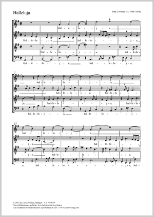John Taverner: Halleluja - Noten | Carus-Verlag