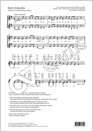 Salve festa dies Hymnus zur Auferstehung des Herrn Partition, édition séparée avec recueil de musique chorale
