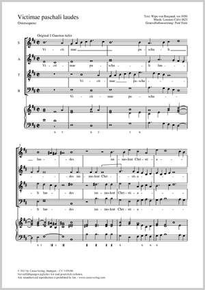 Lorenzo Calvi Victimae Paschali Laudes Sheet Music Buy Choral Sheet Music