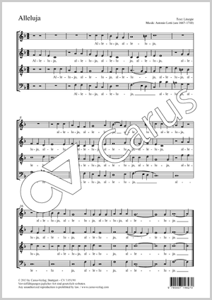Alleluja Partitur, Einzelausgabe aus Chorbuch