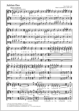 Jubilate Deo Partitur, Einzelausgabe aus Chorbuch
