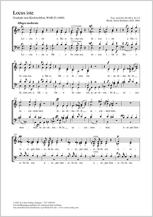 Anton Bruckner: Locus iste - Sheet music | Carus-Verlag