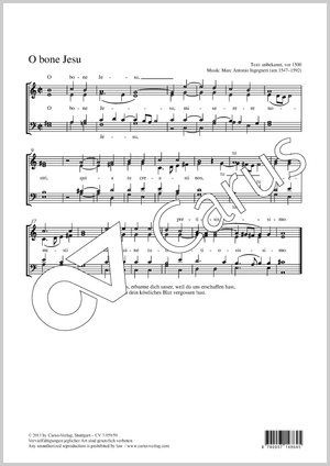 Marc-Antonio Ingegneri: O bone Jesu - Noten | Carus-Verlag