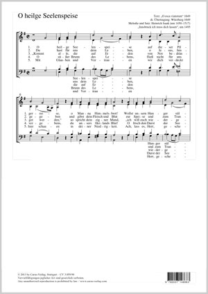 Heinrich Isaak: O heilge Seelenspeise - Sheet music | Carus-Verlag
