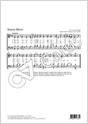 Johannes Joseph Schweitzer: Sancta Maria - Noten | Carus-Verlag