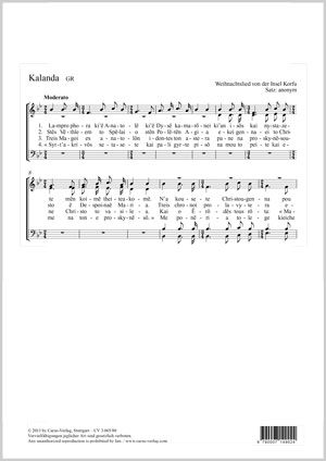 Kalanda - Sheet music | Carus-Verlag