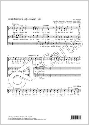 Ioan Dumitru Chirescu (arr.): Buna dimineata la Mos Ajun - Noten | Carus-Verlag