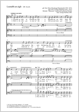 George McPhee (arr.): Leanabh an aigh - Noten | Carus-Verlag
