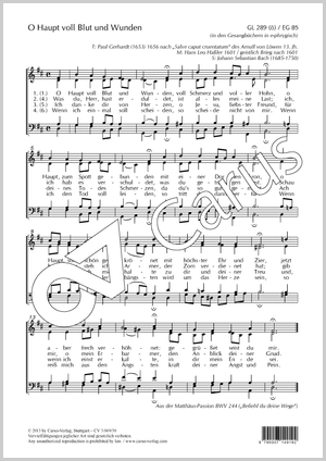 Johann Sebastian Bach: O Haupt voll Blut und Wunden - Noten | Carus-Verlag