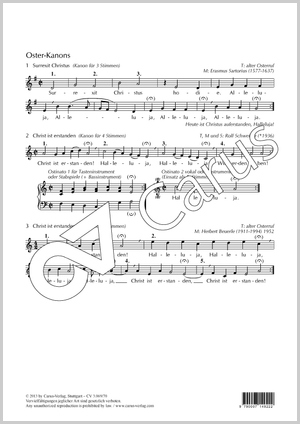 Surrexit Christus Oster-Kanon Partitur, Einzelausgabe aus Chorbuch