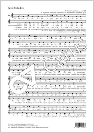 Salve festa dies Partitur, Einzelausgabe aus Chorbuch