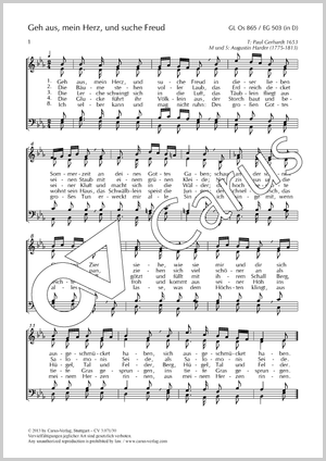 August Harder Geh Aus Mein Herz Und Suche Freud Noten Chormusik Kaufen