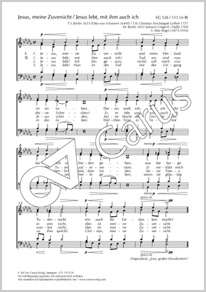 Max Reger: Jesus, meine Zuversicht - Noten | Carus-Verlag