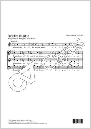 Freu dich und juble Magnificat - Antiphon im Advent Score, separate edition from a choral collection