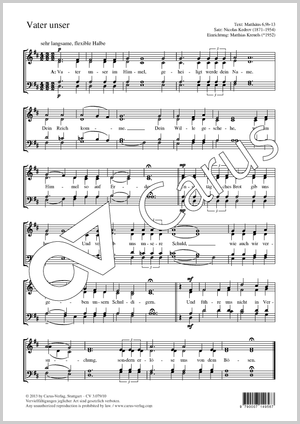 Thumbnail: Nicolas Kedrov / Matthias Kreuels (arr.): Vater unser