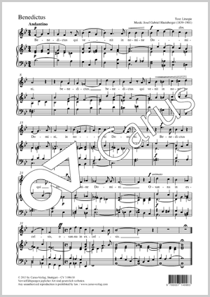 Josef Gabriel Rheinberger: Benedictus - Noten | Carus-Verlag