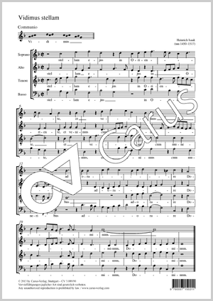 Vidimus stellam Partition, édition séparée avec recueil de musique chorale