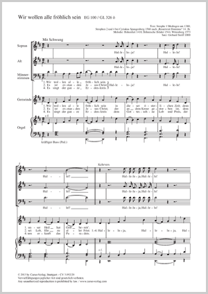 Wir wollen alle fröhlich sein Partition, édition séparée avec recueil de musique chorale