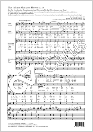 Nun laßt uns Gott dem Herren Partitur, Einzelausgabe aus Chorbuch