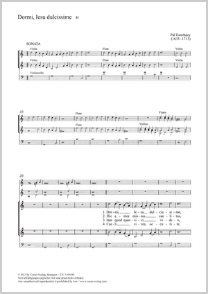 Dormi, Iesu dulcissime Partition, édition séparée avec recueil de musique chorale