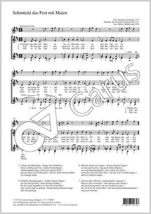 Schmückt das Fest mit Maien Score, separate edition from a choral collection