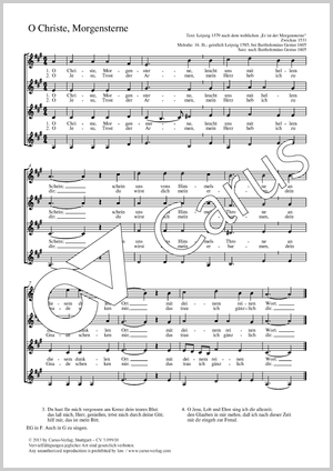 Bartholomäus Gesius: O Christe, Morgensterne - Noten | Carus-Verlag