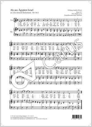 Thumbnail: Wolfgang Amadeus Mozart / Paul Horn (arr.): Als aus Ägypten Israel