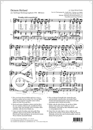Johann Michael Haydn: Deinem Heiland - Noten | Carus-Verlag
