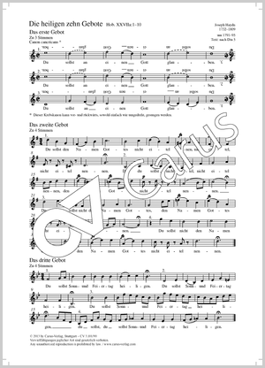 Joseph Haydn: Die heiligen zehn Gebote - Noten | Carus-Verlag