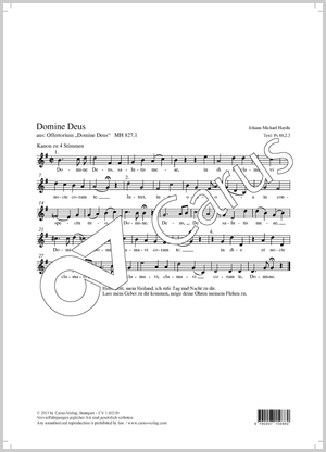 Domine Deus aus: Offertorium "Domine Deus" Score, separate edition from a choral collection