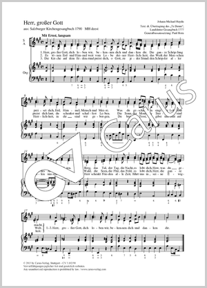 Johann Michael Haydn: Herr, großer Gott - Noten | Carus-Verlag
