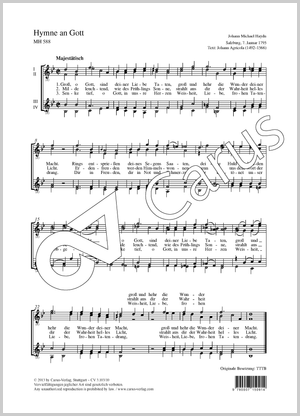 Thumbnail: Johann Michael Haydn / Paul Horn (arr.): Hymne an Gott
