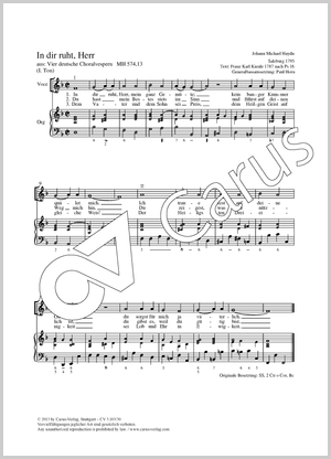 Johann Michael Haydn: In dir ruht, Herr - Noten | Carus-Verlag