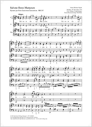 Johann Michael Haydn: Salvete flores Martyrum - Partition | Carus-Verlag
