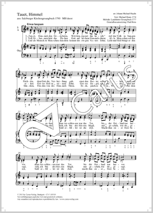 Johann Michael Haydn: Tauet, Himmel - Noten | Carus-Verlag