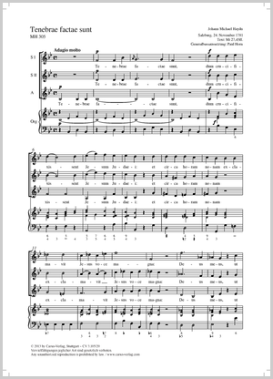 Johann Michael Haydn: Tenebrae factae sunt - Noten | Carus-Verlag