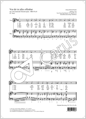Johann Michael Haydn: Vor dir ist alles offenbar - Noten | Carus-Verlag
