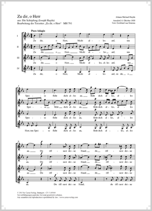 Joseph Haydn: Zu dir, o Herr - Noten | Carus-Verlag