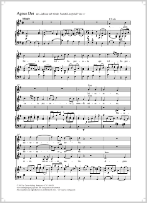 Johann Michael Haydn: Agnus Dei - Noten | Carus-Verlag