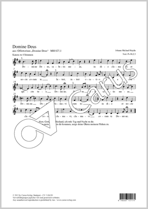 Domine Deus aus: Offertorium "Domine Deus" Score, separate edition from a choral collection