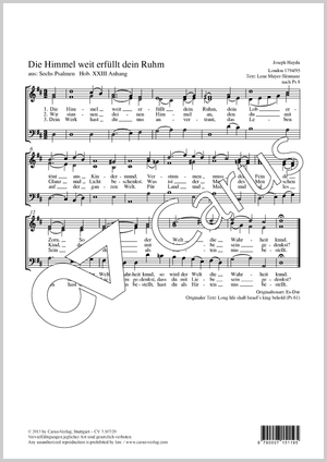 Joseph Haydn: Die Himmel weit erfüllt dein Ruhm - Noten | Carus-Verlag