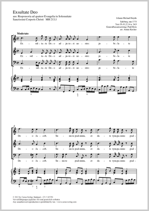 Johann Michael Haydn: Exsultate Deo - Noten | Carus-Verlag