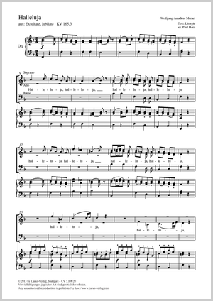 Thumbnail: Wolfgang Amadeus Mozart / Paul Horn (arr.): Halleluja