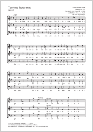 Thumbnail: Johann Michael Haydn: Tenebrae factae sunt