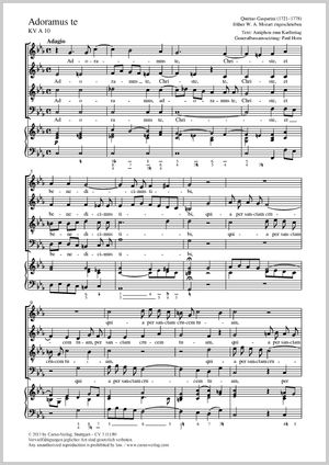Quirino Gasparini / Godehard Weithoff (arr.): Adoramus te, Christe - Noten | Carus-Verlag