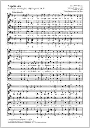 Johann Michael Haydn: Angelis suis - Noten | Carus-Verlag